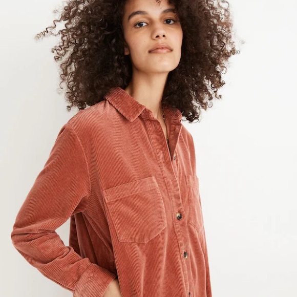 ✨ Madewell Corduroy Button-Down Shirt Jacket (Do Well Collection) – Size Small - Picture 4 of 12